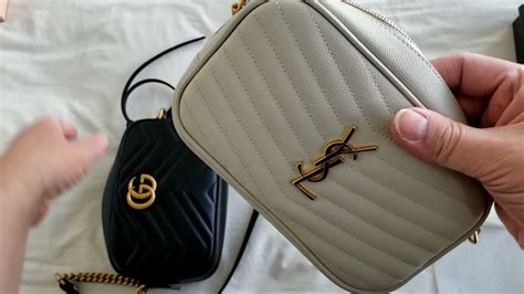 gu ci ysl|YSL camera bag vs Gucci.